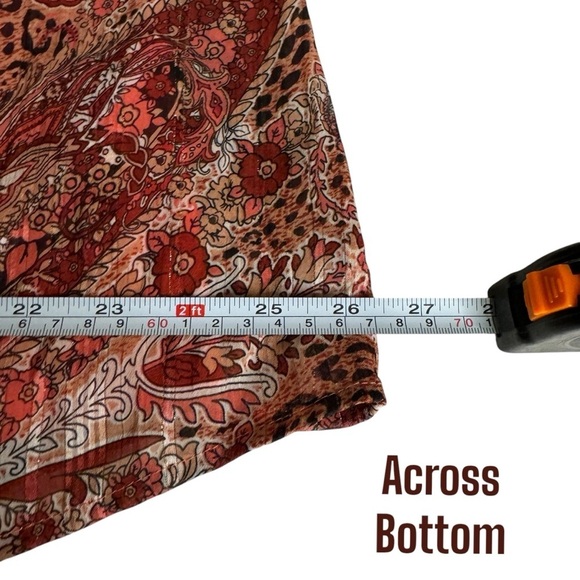 Sara Michelle Boho artsy paisley animal print leopard blouse women’s 2X - Picture 11 of 13